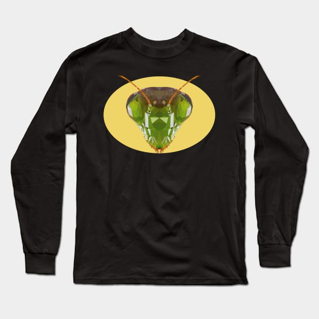 Mantis praying mantis Polygon children gift Long Sleeve T-Shirt by MaveriKDALLAS